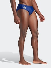 adidas Blue Solid Swim Trunks - Image 3 of 6