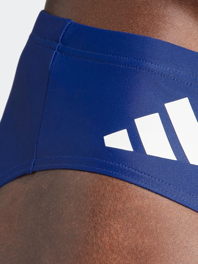 adidas Blue Solid Swim Trunks - Image 5 of 6