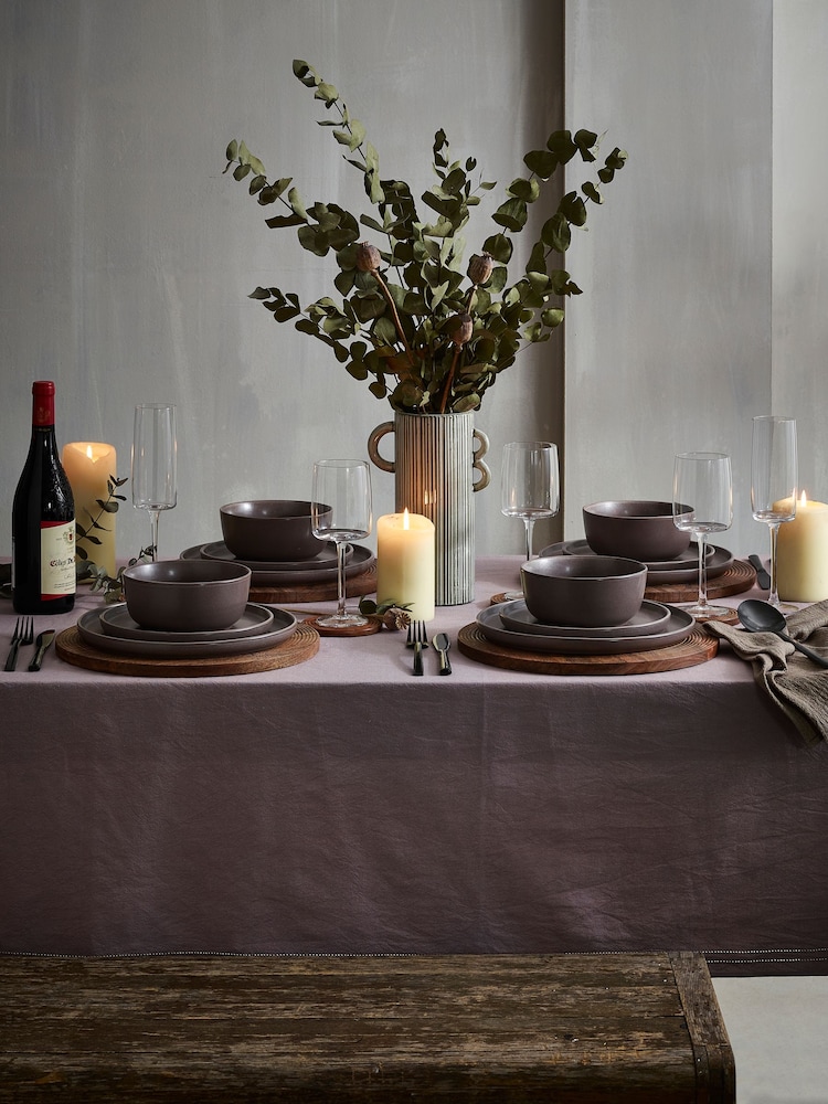 Set of 2 Bronx Etched Wooden Placemats - Image 4 of 5