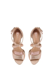 Carvela Gold Kross Jewel Sandals - Image 1 of 5