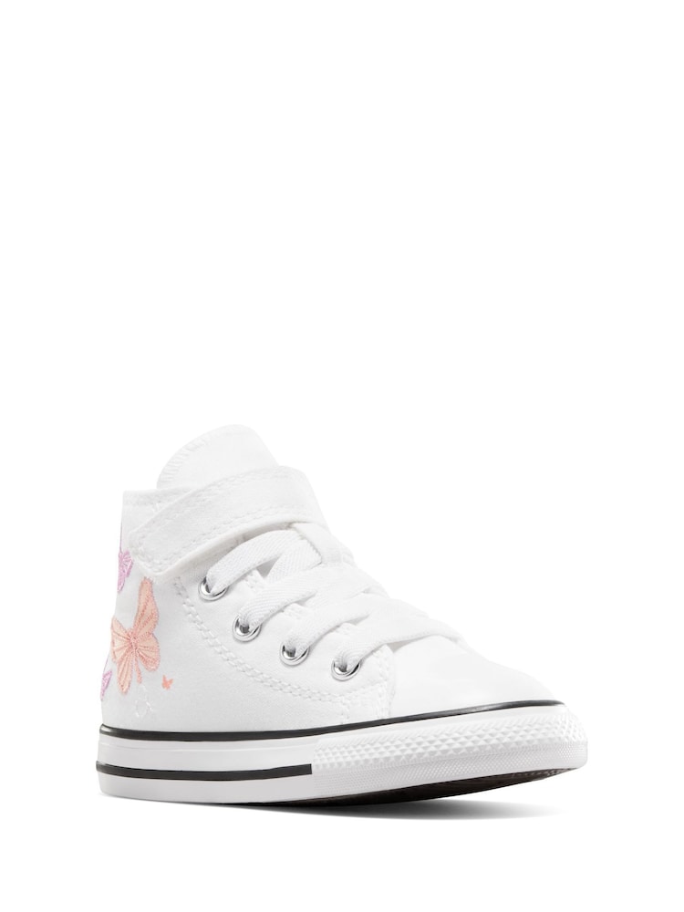 Converse White/Pink Chuck Taylor Butterfly Embroidered Infant Trainers - Image 11 of 11 Converse White/Pink Chuck Taylor Butterfly Embroidered Infant Trainers - Image 11 of 11
