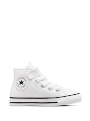 Converse White/Pink Chuck Taylor Butterfly Embroidered Infant Trainers - Image 3 of 11
