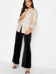 PixieGirl Petite Gold Sequin Shirt - Image 3 of 4