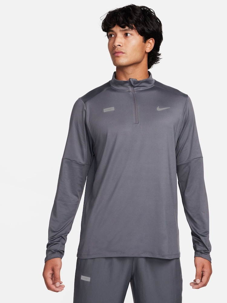 Nike Grey Dri-FIT Element Flash Half Zip Running Fleeces - Image 1 of 10