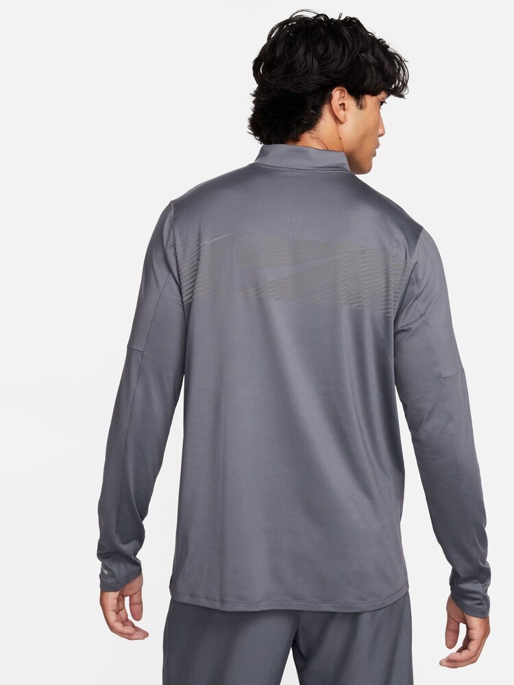 Nike Grey Dri-FIT Element Flash Half Zip Running Fleeces - Image 2 of 10