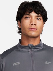 Nike Grey Dri-FIT Element Flash Half Zip Running Fleeces - Image 3 of 10