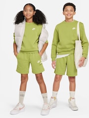 Nike Chartreuse Green Club Fleece Sweatshirt - Image 5 of 7