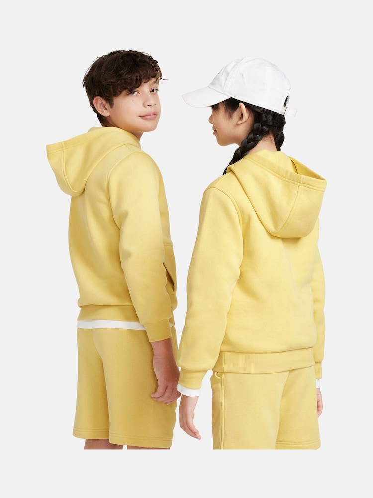 Nike Pale Yellow Club Fleece Overhead Hoodie - Image 2 of 7