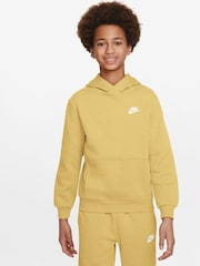 Nike Pale Yellow Club Fleece Overhead Hoodie - Image 4 of 7