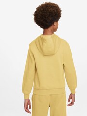 Nike Pale Yellow Club Fleece Overhead Hoodie - Image 5 of 7