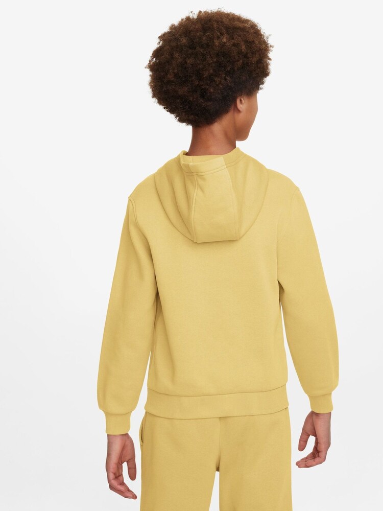 Nike Pale Yellow Club Fleece Overhead Hoodie - Image 5 of 7
