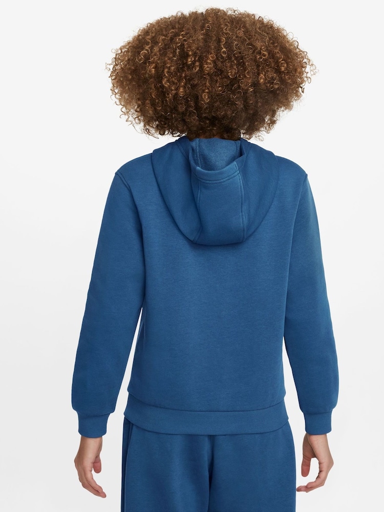 Nike Mid Blue Club Fleece Overhead Hoodie - Image 2 of 8