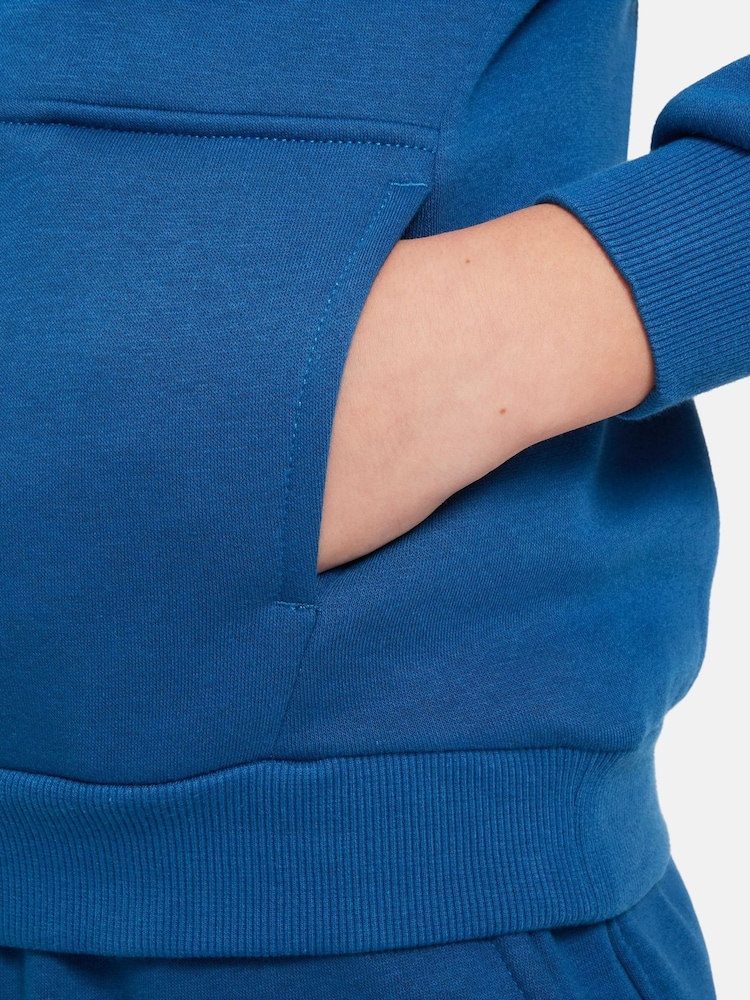 Nike Mid Blue Club Fleece Overhead Hoodie - Image 4 of 8