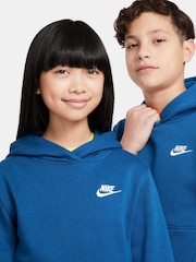 Nike Mid Blue Club Fleece Overhead Hoodie - Image 7 of 8
