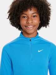 Jasne modrá - Nike Dri-FIT Long Sleeve Half Zip Top - Obrázok 4 z 6