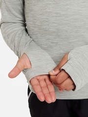 Gris oscuro jaspeado - Top de manga larga con media cremallera Dri-FIT de Nike - Imagen 5 de 6