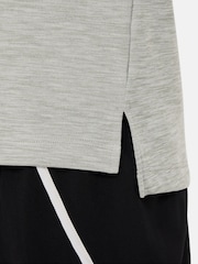 Gris oscuro jaspeado - Top de manga larga con media cremallera Dri-FIT de Nike - Imagen 6 de 6