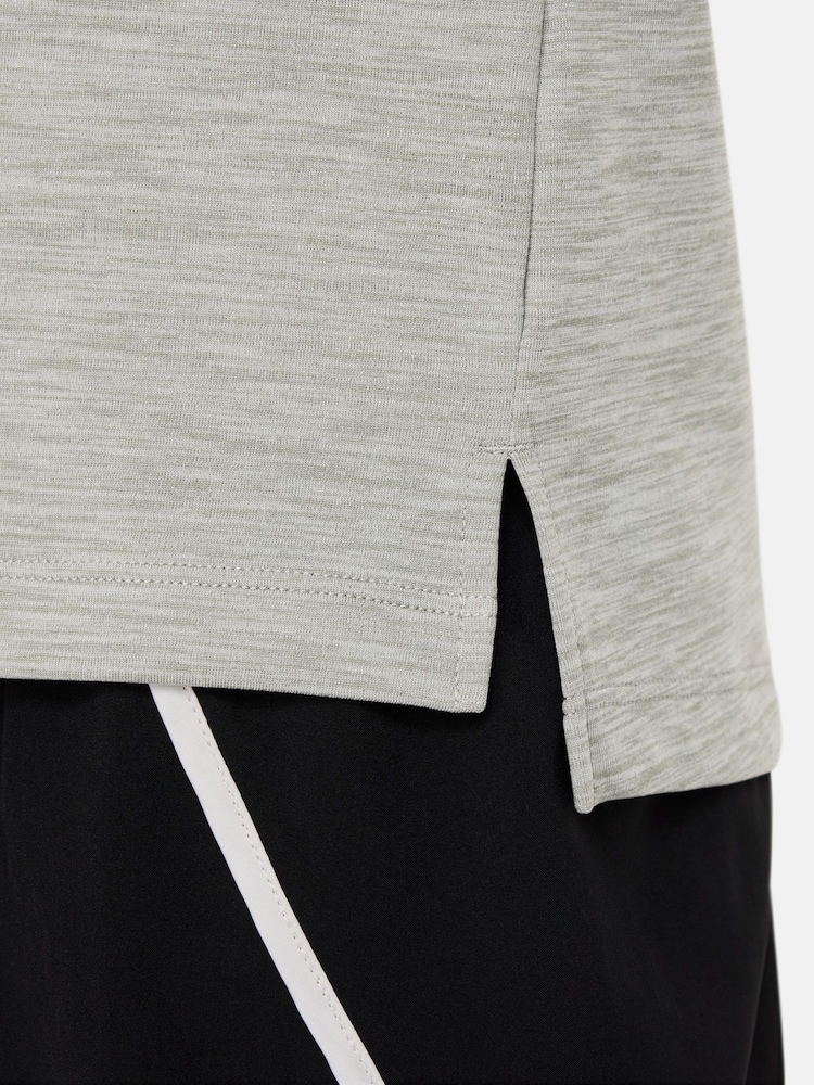 Gris oscuro jaspeado - Top de manga larga con media cremallera Dri-FIT de Nike - Imagen 6 de 6
