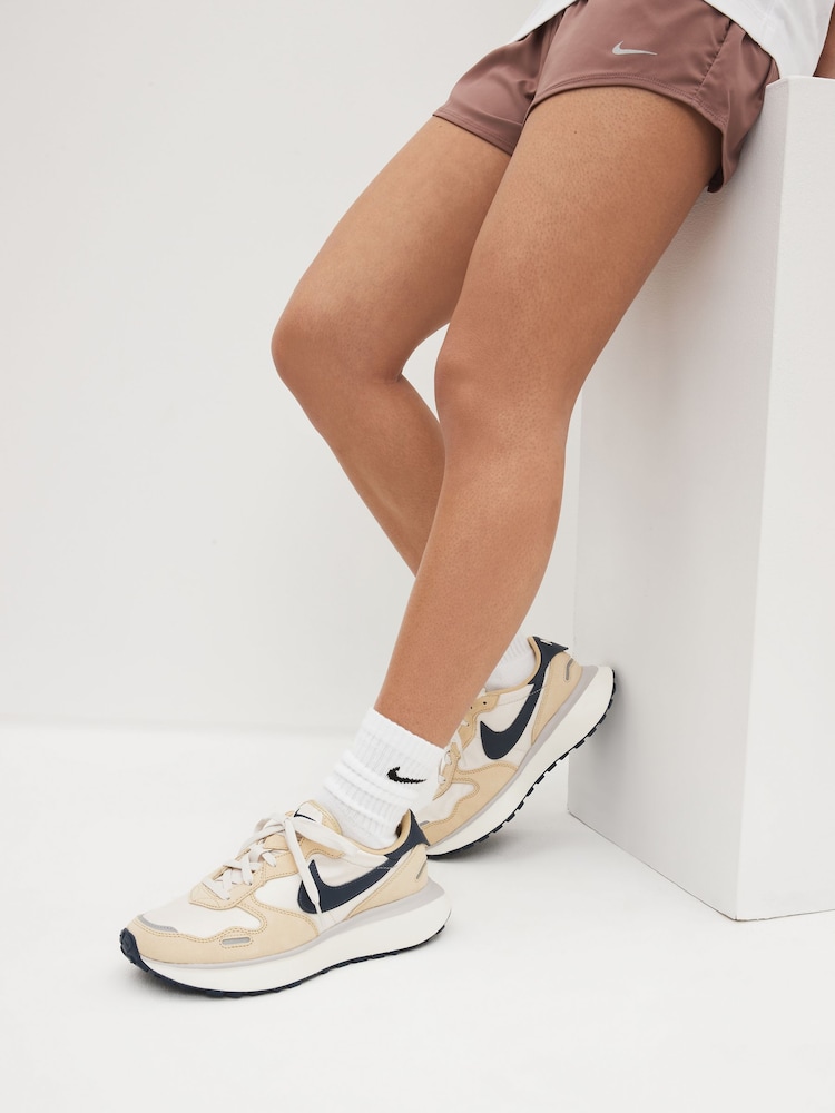 Nike Neutral/Navy Phoenix Waffle Trainers - Image 1 of 16