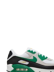 Nike White/Green Air Max 90 Trainers - Image 1 of 10