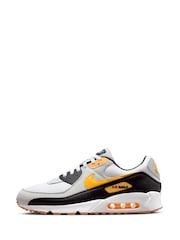Nike Orange/White Air Max 90 Trainers - Image 4 of 10