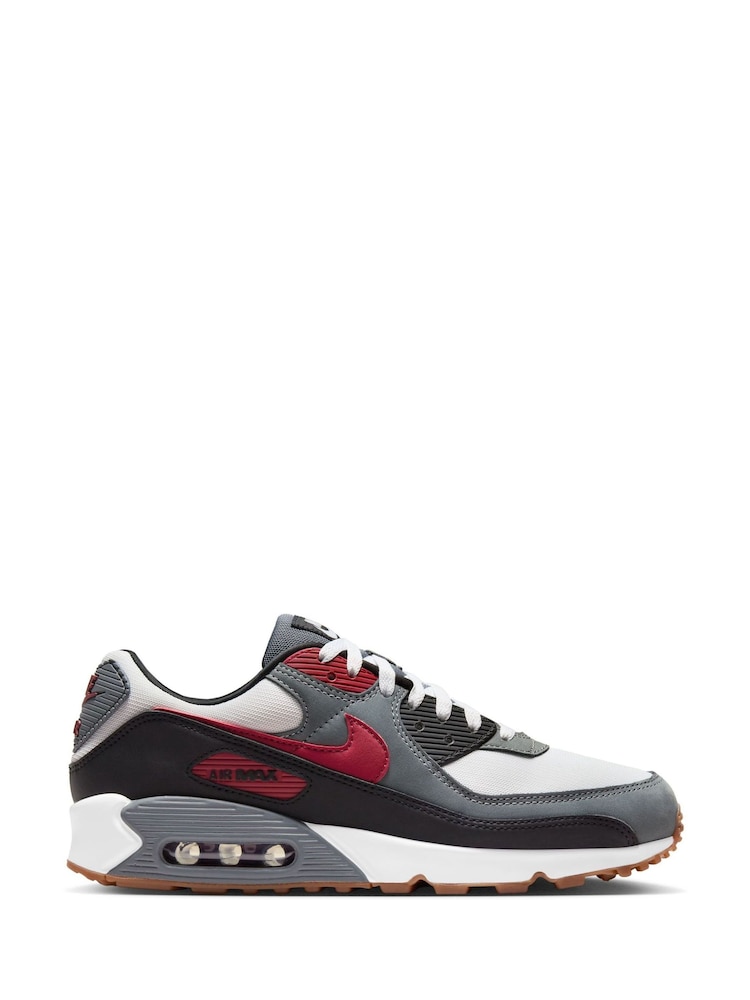 Nike Red/White Air Max 90 Trainers - Image 1 of 10