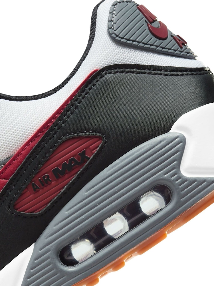 Nike Red/White Air Max 90 Trainers - Image 10 of 10