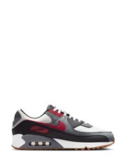 Nike Red/White Air Max 90 Trainers - Image 3 of 10