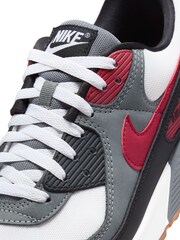 Nike Red/White Air Max 90 Trainers - Image 9 of 10