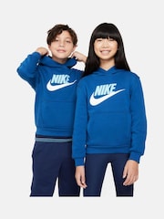 Niebieski - Polarowa bluza Nike Club z logo i kapturem - Image 4 of 7