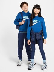 Niebieski - Polarowa bluza Nike Club z logo i kapturem - Image 7 of 7