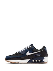 Nike Navy Air Max 90 Trainers - Image 2 of 10