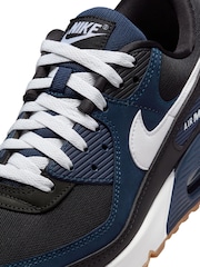 Nike Navy Air Max 90 Trainers - Image 9 of 10