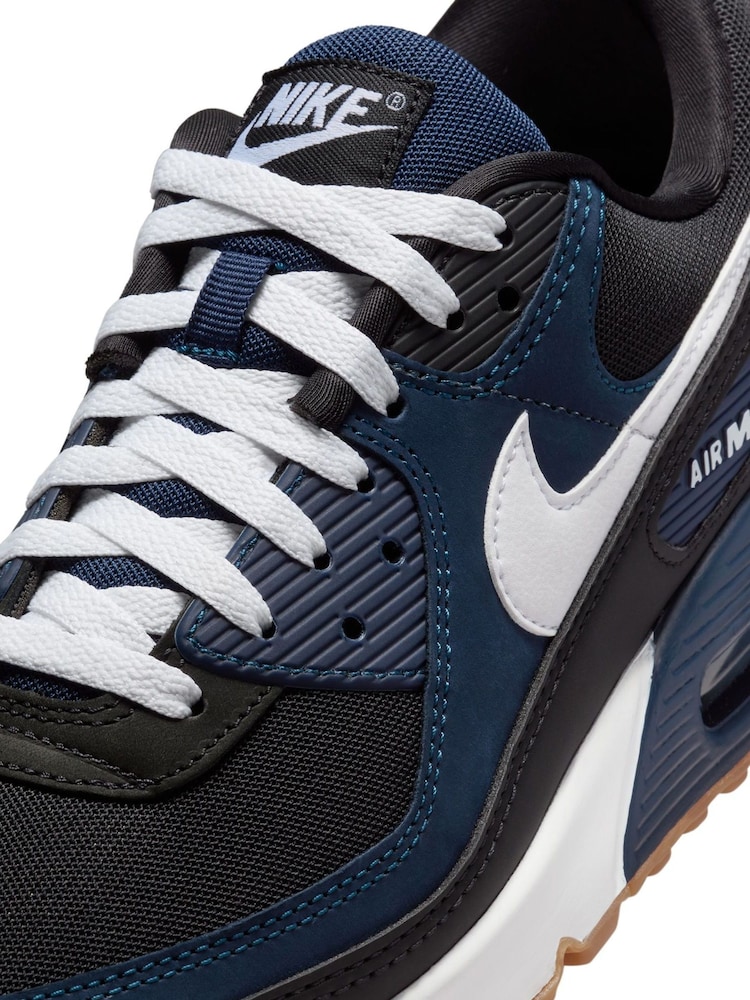 Nike Navy Air Max 90 Trainers - Image 9 of 10