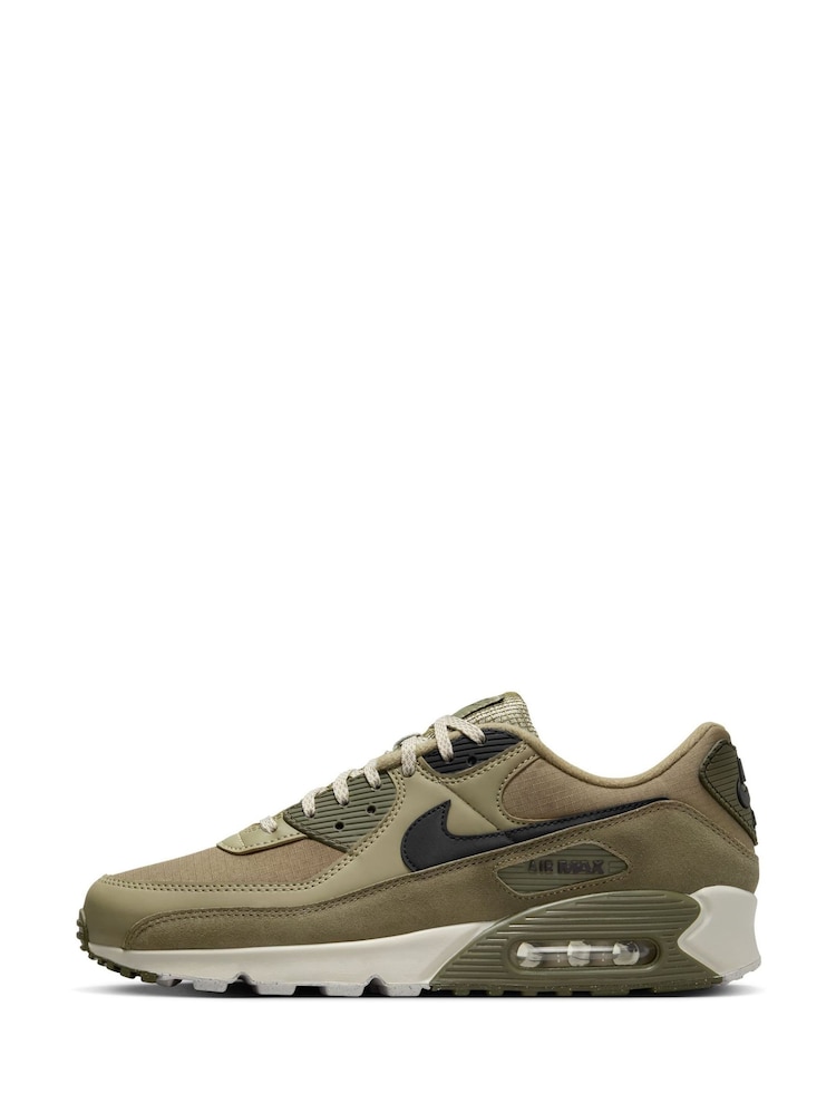 Nike Khaki Air Max 90 Trainers - Image 2 of 10