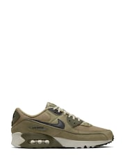 Nike Khaki Air Max 90 Trainers - Image 3 of 10