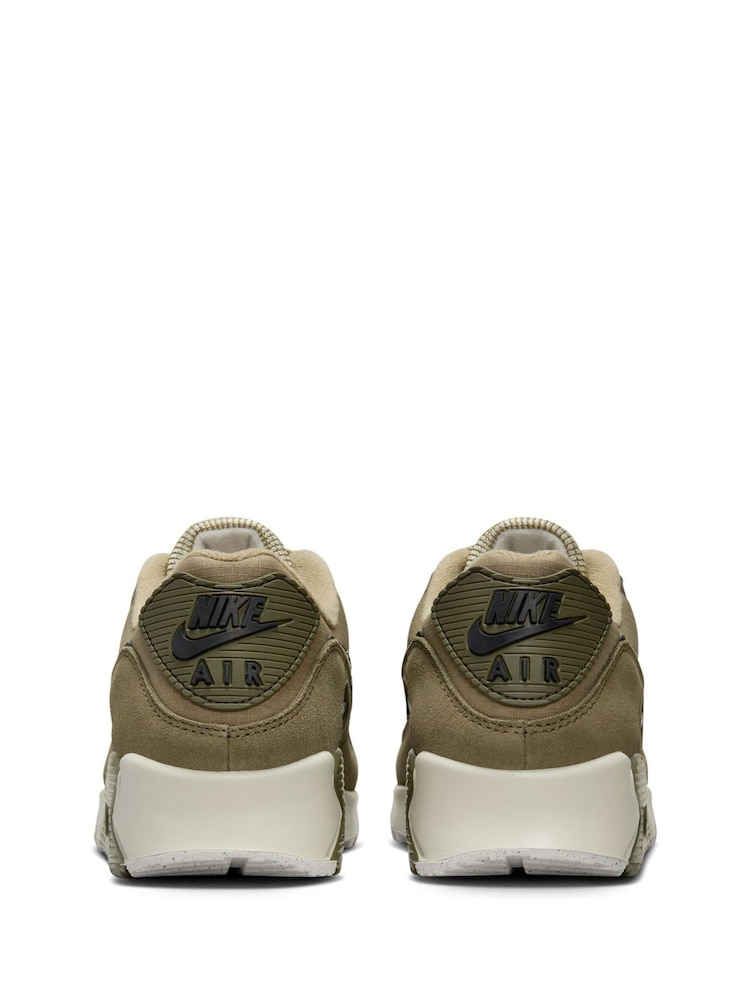 Nike Khaki Air Max 90 Trainers - Image 6 of 10