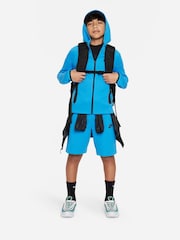 Nike Bright Blue Tech Fleece Zip Through Hoodie - Image 3 of 5