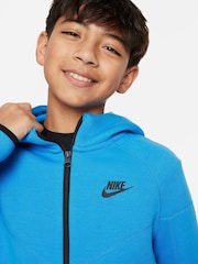 Nike Bright Blue Tech Fleece Zip Through Hoodie - Image 4 of 5