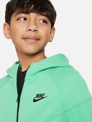 Nike Spring Green Tech Fleece Zip Through Hoodie - Image 3 of 5