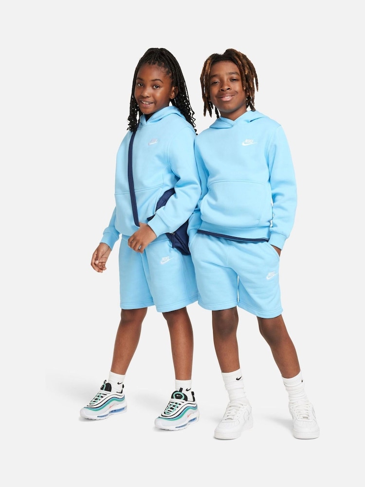 Nike Bright Blue Club Fleece Overhead Hoodie - Image 1 of 7