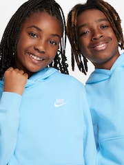 Nike Bright Blue Club Fleece Overhead Hoodie - Image 4 of 7
