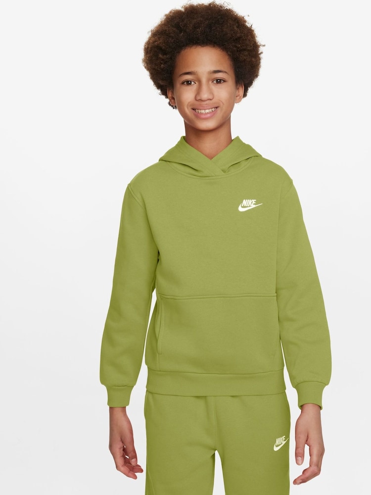 Nike Chartreuse Green Club Fleece Overhead Hoodie - Image 1 of 8