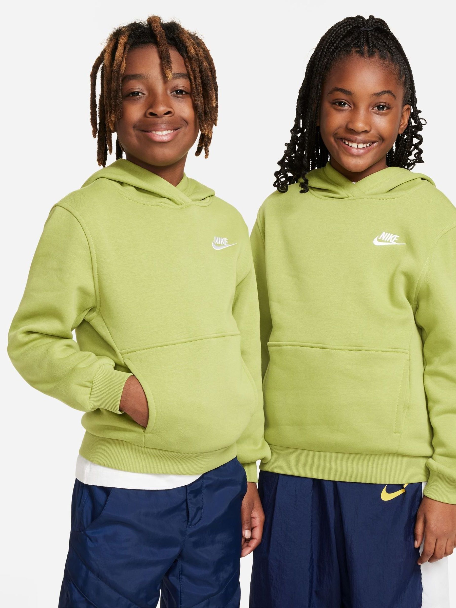 Buy Nike Chartreuse Green Club Fleece Overhead Hoodie from Next Luxembourg