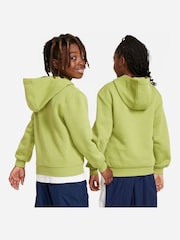 Nike Chartreuse Green Club Fleece Overhead Hoodie - Image 5 of 8