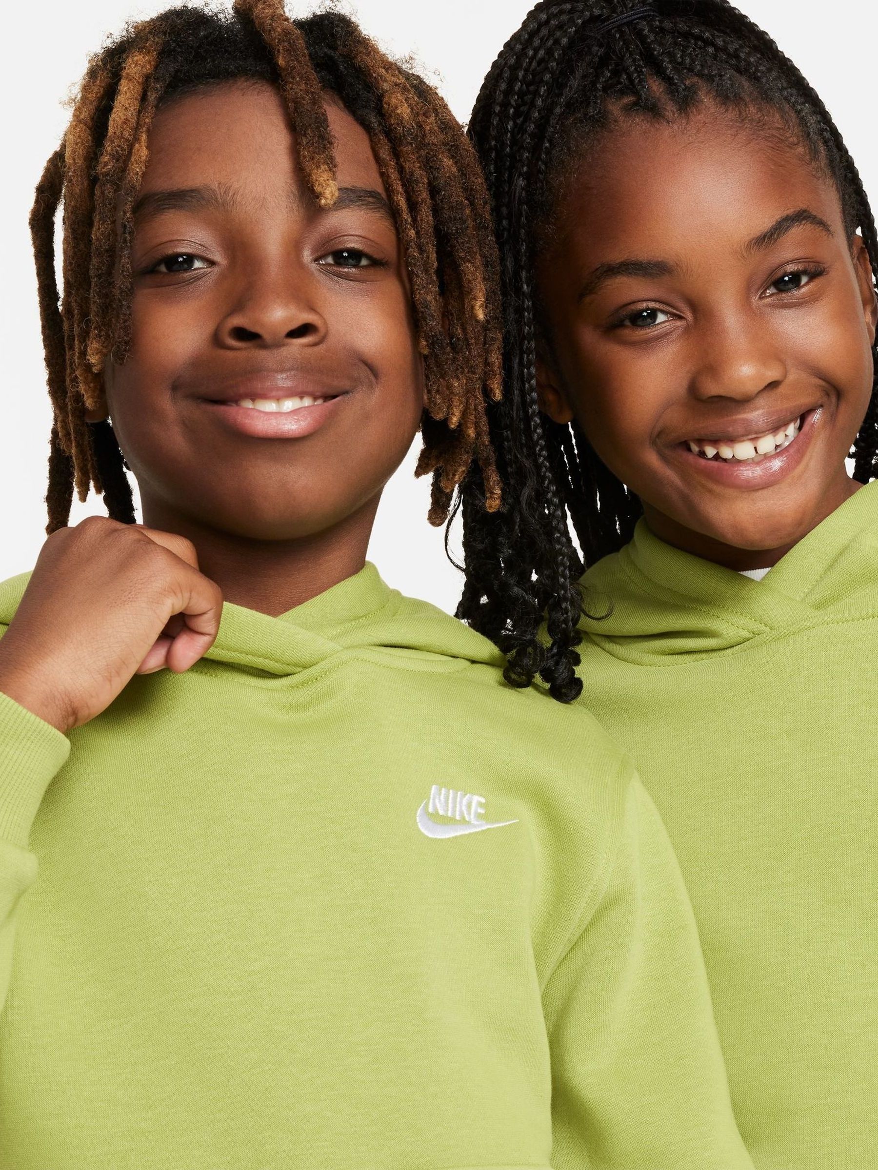 Nike fleece overhead hoodie green hot sale