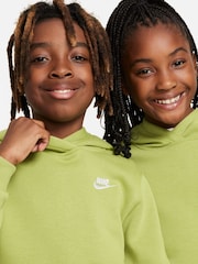Nike Chartreuse Green Club Fleece Overhead Hoodie - Image 6 of 8