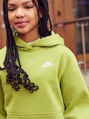 Nike Chartreuse Green Club Fleece Overhead Hoodie - Image 8 of 8