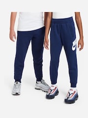 Nike Blue Club Fleece Logo Joggers - Image 6 of 8