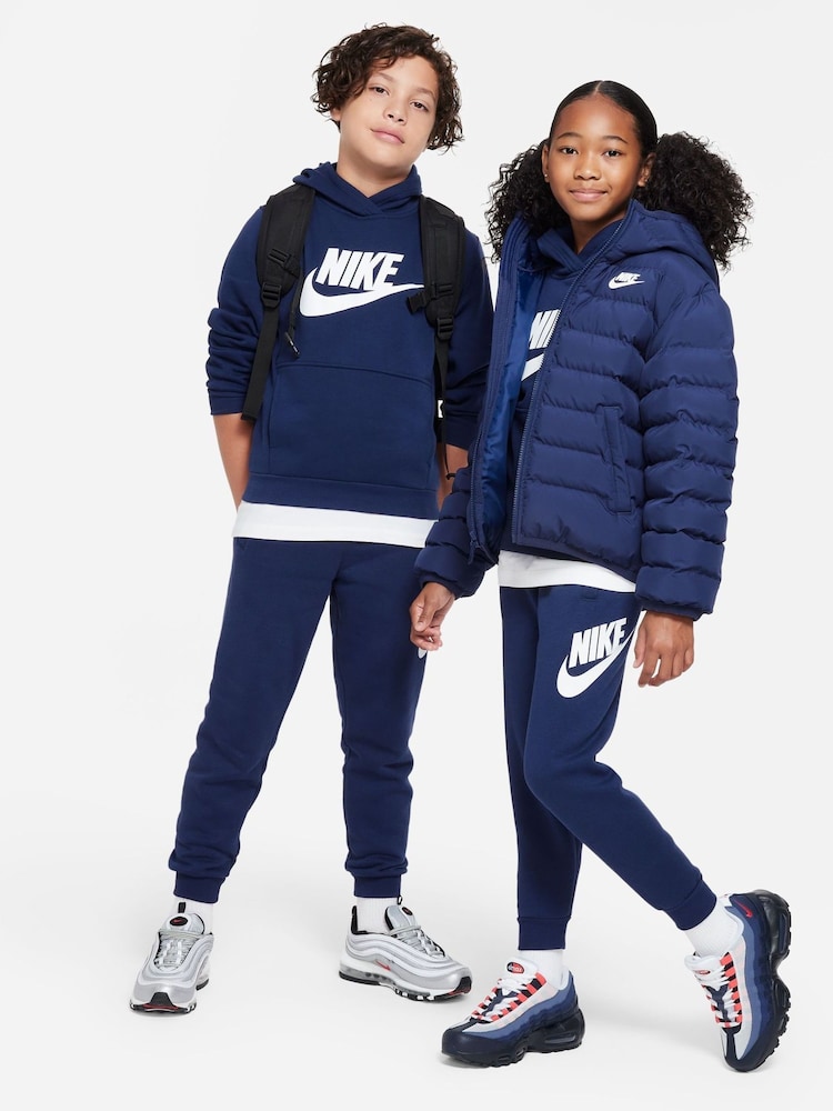 Nike Blue Club Fleece Logo Joggers - Image 8 of 8
